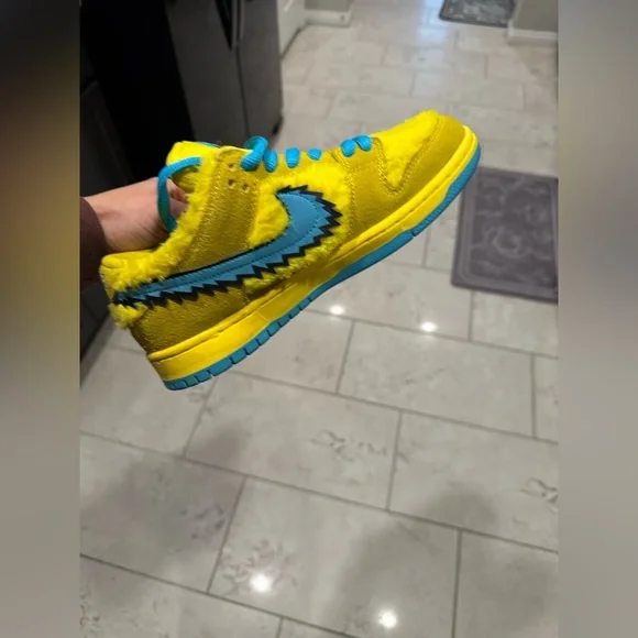 Grateful Dead Dunks Yellow Men’s size 6. 100% authentic - Picture 3 of 11